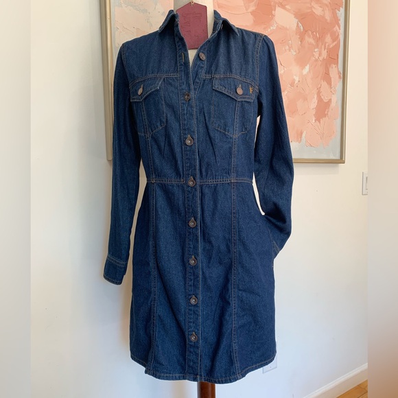 Frye Dresses & Skirts - Frye Denim Button-Up Dress XS